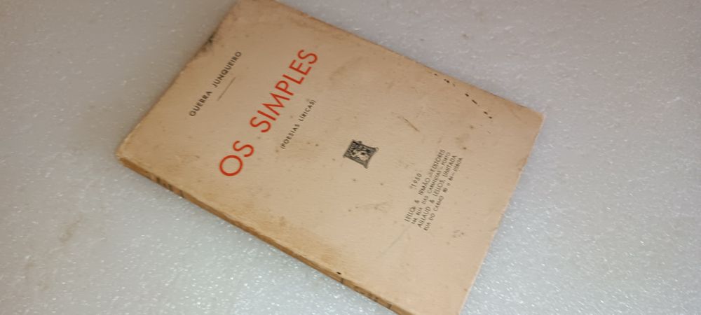 Livro antigo Os simples – Poesias líricas 1950