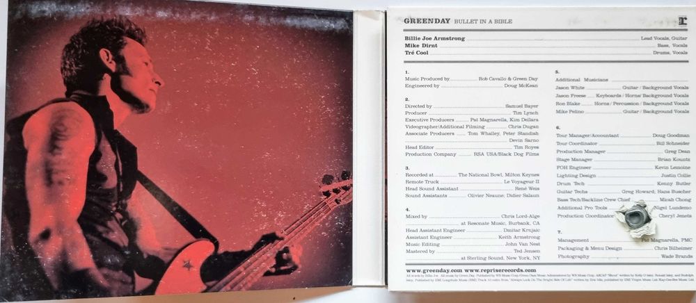 Green Day "Bullet in a Bible" 1dvd+1cd