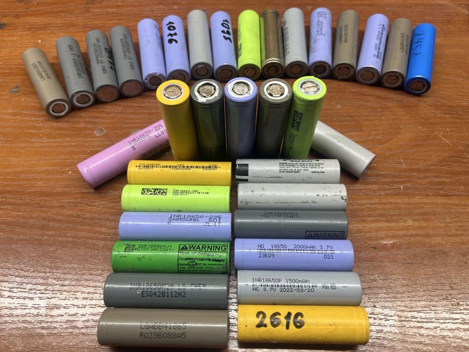 Акумулятори 18650 21700 шрот Samsung 25R 29e 32e 40T LG Sony Vtc5A