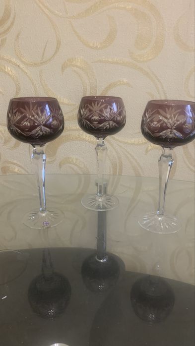 Цветные хрустальные фужеры производство Германия