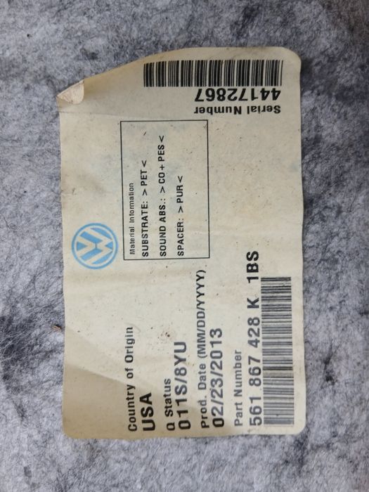 Обшивка арки правая VW Passat b7 12-15 USA