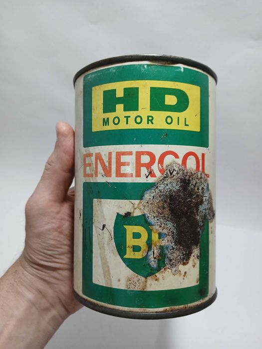 Antiga lata de oleo BP - HD motor oil Energol