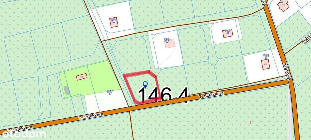 Działka budowlana 1505 m² , ogrodzona, prąd, Wężyk, gmina Grodzisk Maz
