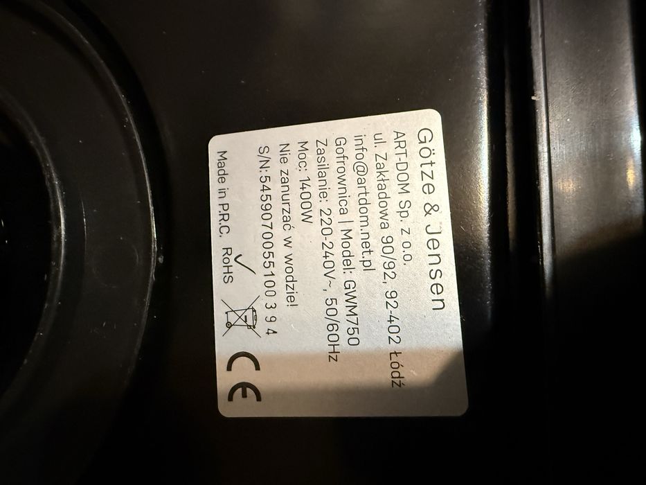 Вафельниця Gotze & Jensen 1400 w