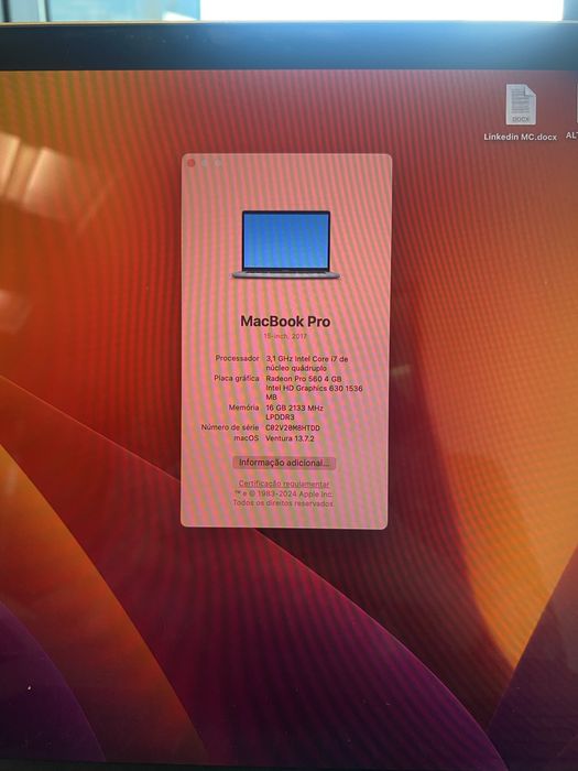 Macbook Pro 15” 2017