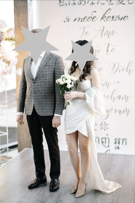 Весільна коротка сукня, на розпис, на фотосесію. Підійде на випускний