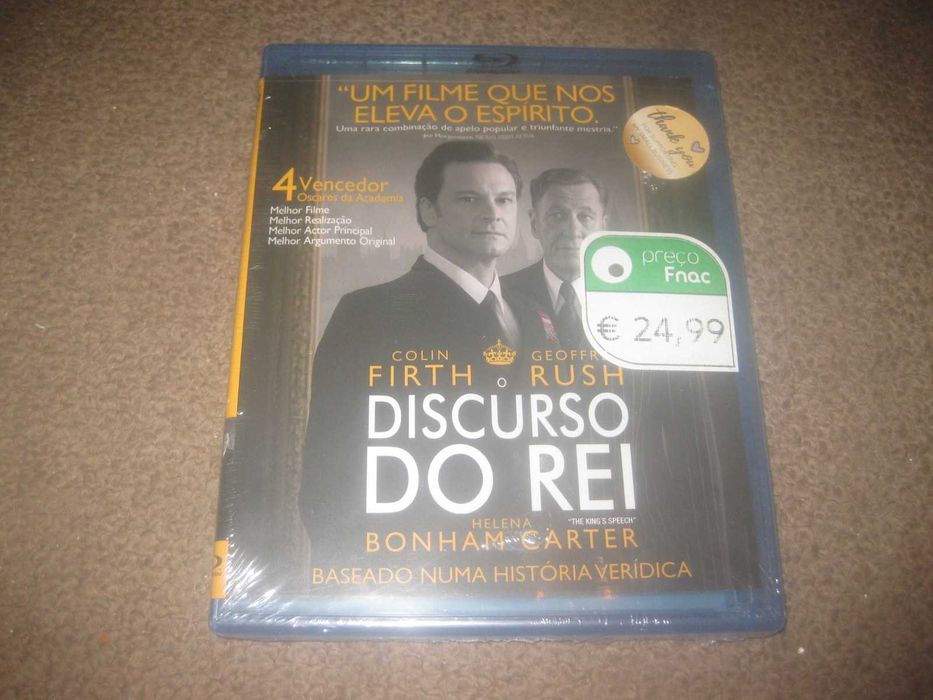 Blu-Ray "O Discurso do Rei" com Colin Firth/Selado!