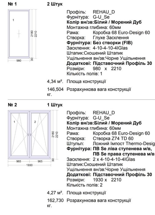 вікно Рехау 60 б/у
