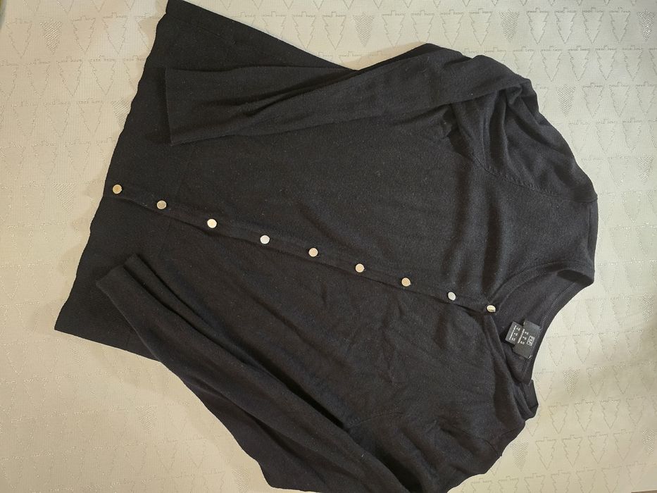 Sweter rozpinany czarny r. M/L