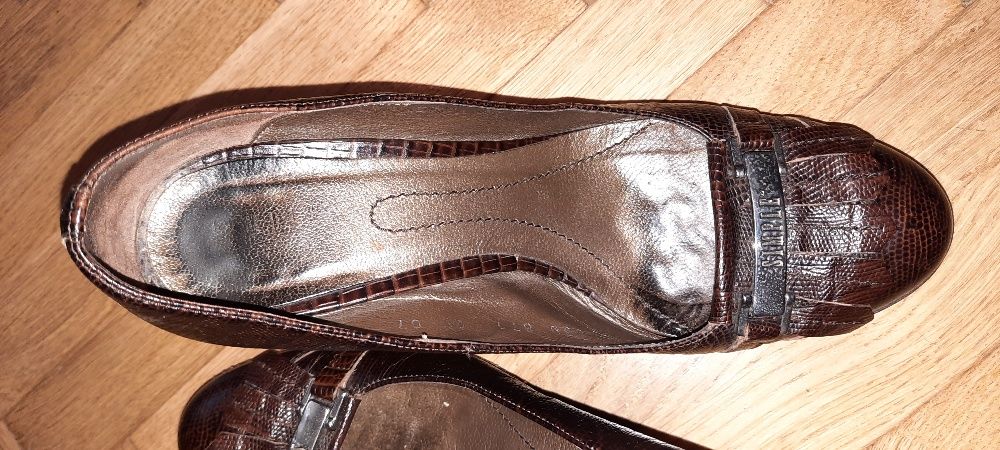 półbuty SIMPLE brązowe (37).Stan BDB. Skóra