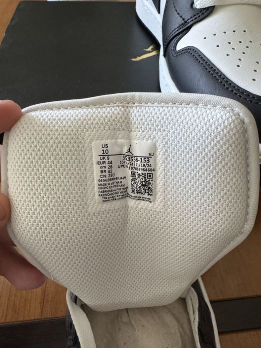 Nike Air Jordan 1 Summit White/Off Noir (Novos, Tamanho 44)