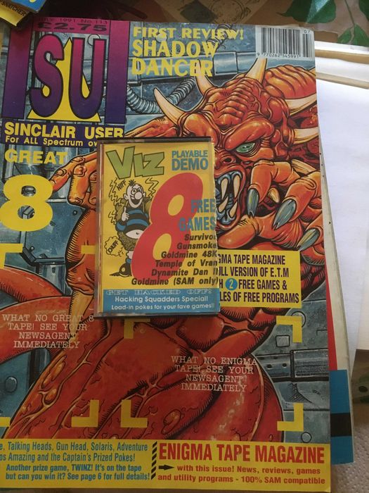 Revistas de jogos spectrum com cassetes