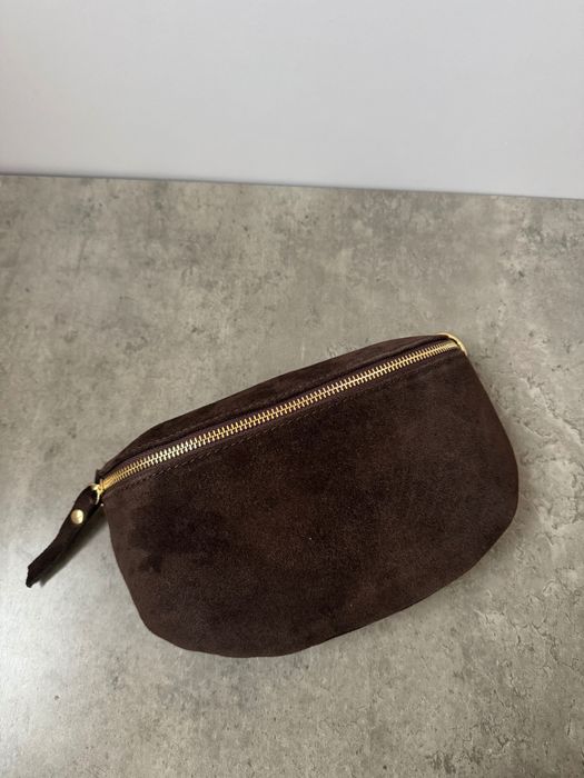 Замшева жіноча сумка-бананка Vera pelle