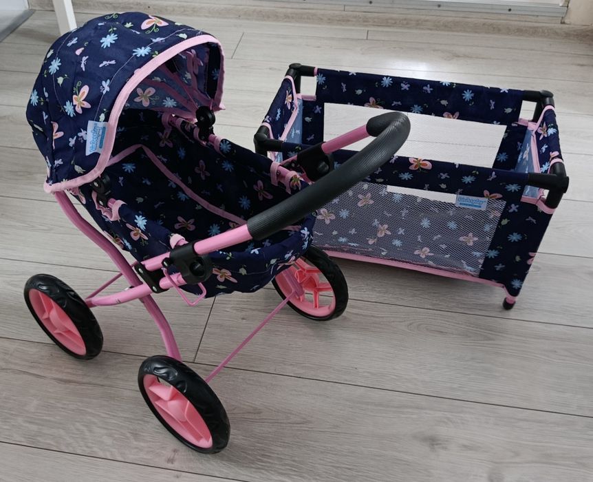 Wózek i łóżeczko dla lalki lalek