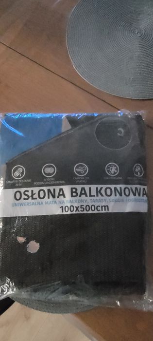 Osłona balkonowa brązowa 1x5m