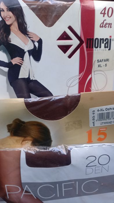 Rajstopy 4 pary nowe różne kolory moraj duże roz.xl