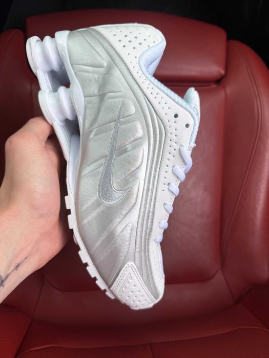 (ОПЛАТА ПІСЛЯ ОГЛЯДУ)Nike Shox R4 White Найк Шокс Р4 Білі