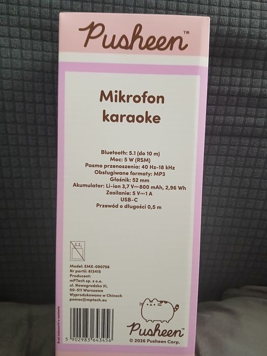 Mikrofon karaoke Pusheen