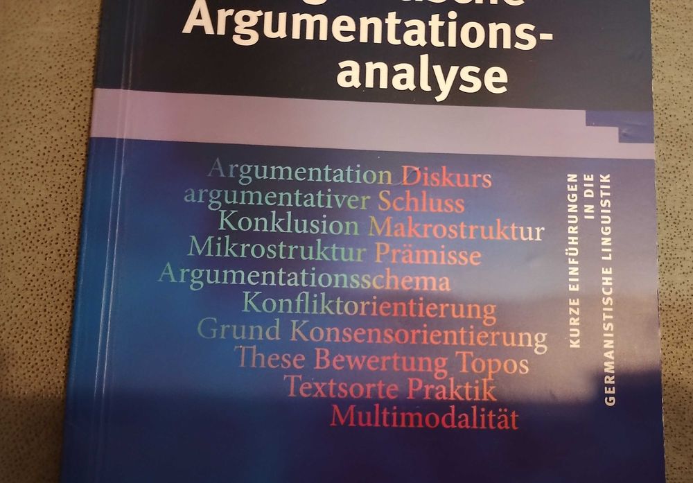 książka o analizie argumentacji "Linguistische Argumentationsanalyse"