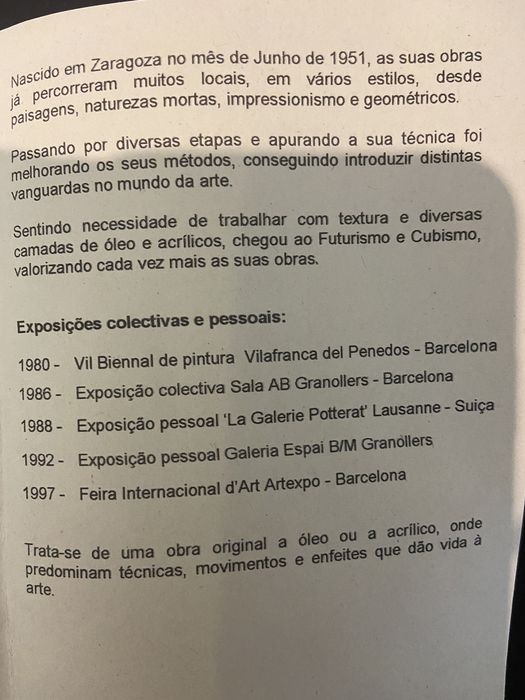 Quadro triptico Com certificado