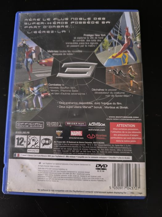 Jogo PlayStation 2  SPIDER MAN 3