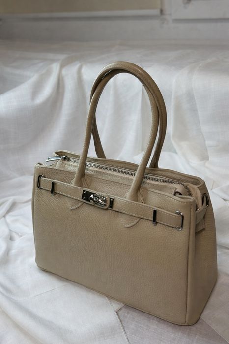Жіноча шкіряна сумка Virginia Conti | Беж | Преміум якість