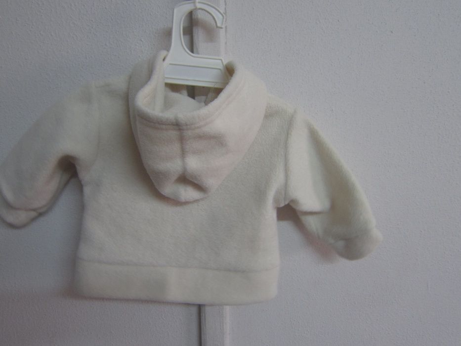 Casaco de criança cardado com cão - beje 6 Meses ou azul 3 Meses Nico