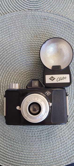 Aparat antyk AGFA CLICK-II z lampą CLIBO