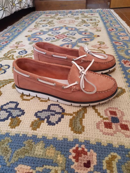 Mocassins cor salmão nr39