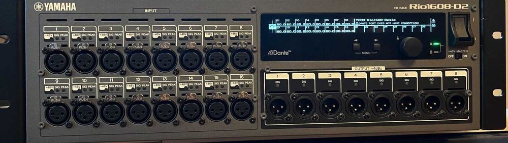 Yamaha RIO1608-D2 – 16-kanałowa stagebox Dante, profesjonalna, kompletna