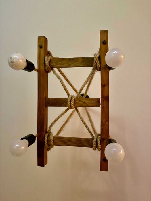 Lampa drewniana 2 sztuki