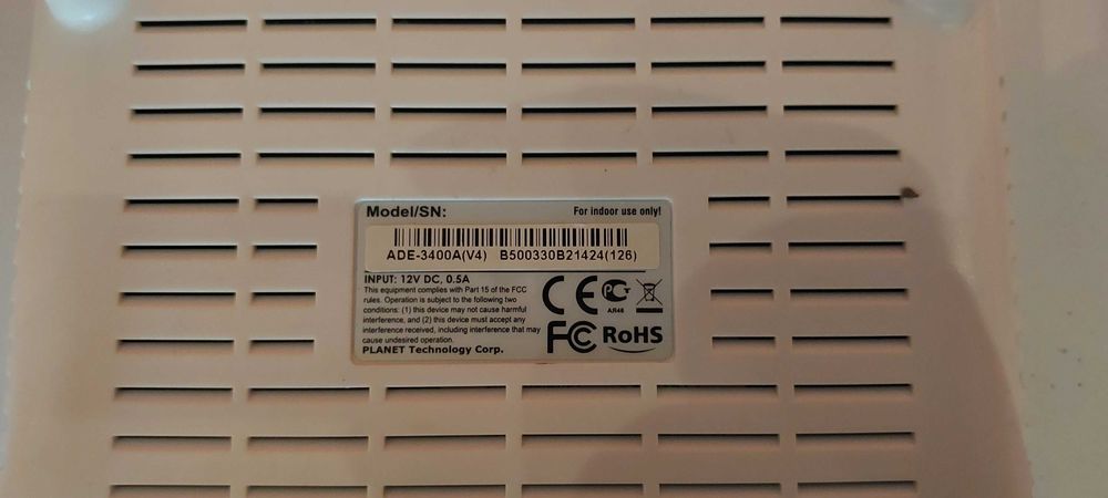 Używany Modem Planet ADSL 2/2+ NAT ADE-3400
