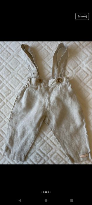 Lniany komplet Ubranko do chrztu