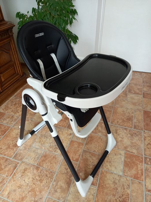 Krzesełko do karmienia Ricokids  – czarne (ekoskóra)