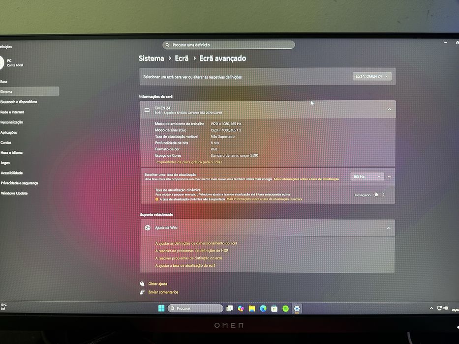 Monitor HP Omen 24 polegadas