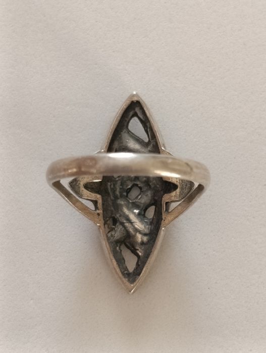 Anel em prata e ouro