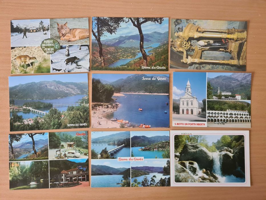 9 postais ilustrados do Gerês, Portugal