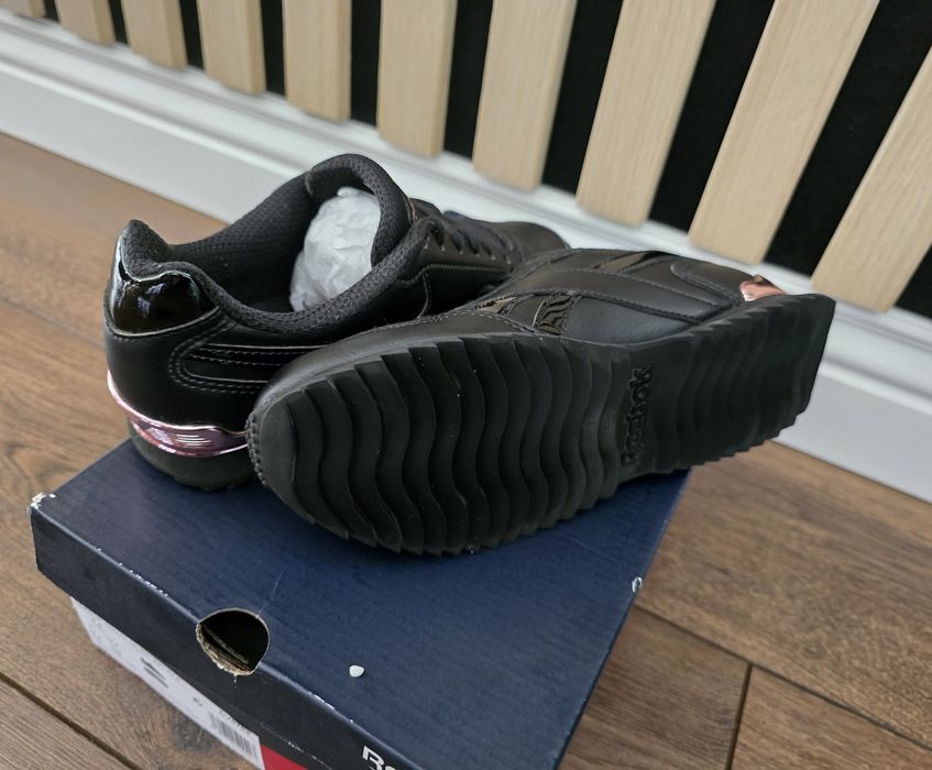 Reebok Royal Glide czarne skórzane adidasy 35,5