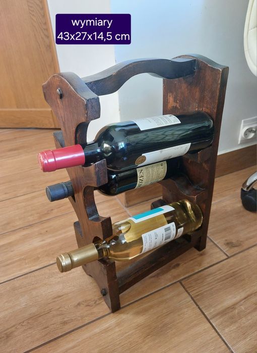 Stary stojak, szafka  na  wino , drewno dąb