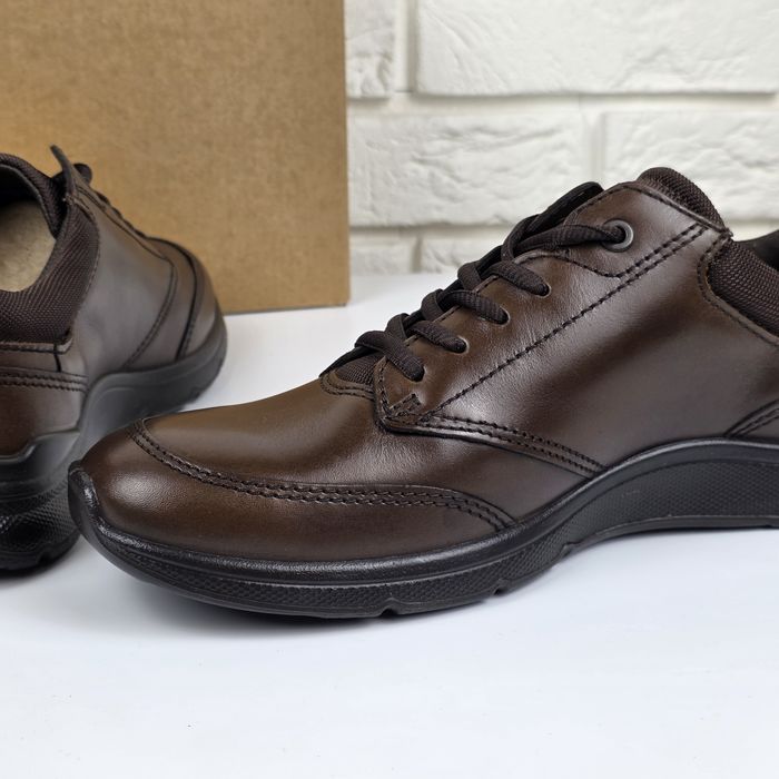 Skórzane Buty Męskie Ecco 41 Brązowe Buty Klasyczne 41 26.5 cm