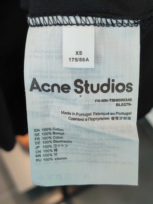 Лонгслів Acne Studios Erwin Long Sleeve Stamp Tee Black