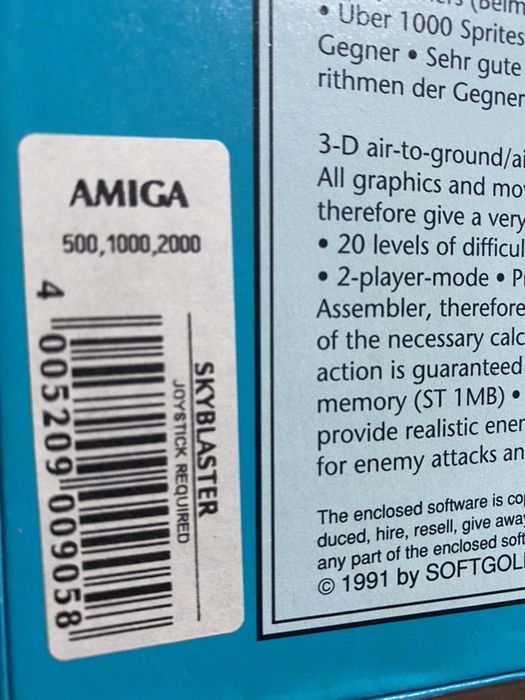 JOgo commodore amiga SKYBLASTER ( novo na caixa )