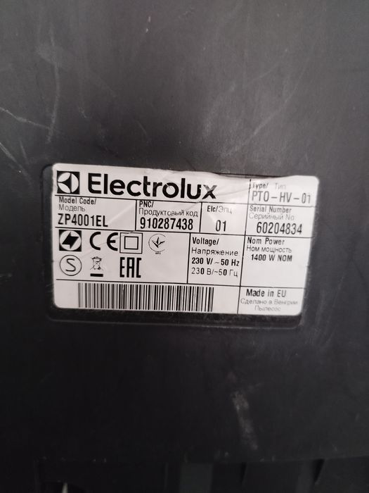 Odkurzacz Electrolux ZP400EL uszkodzony sprawny