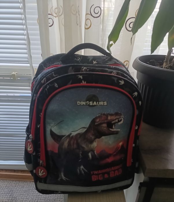 DERFORM plecak szkolny dla chłopca Dinozaury - T-REX