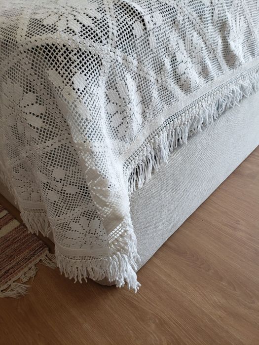 Colcha em croché cama de casal