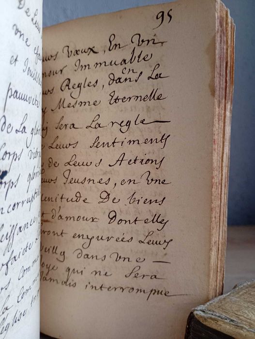 Stary Manuskrypt ok. 1780 Refleksje nad Życiem Zakonnym Theresy Lymard   - Pamiętnik