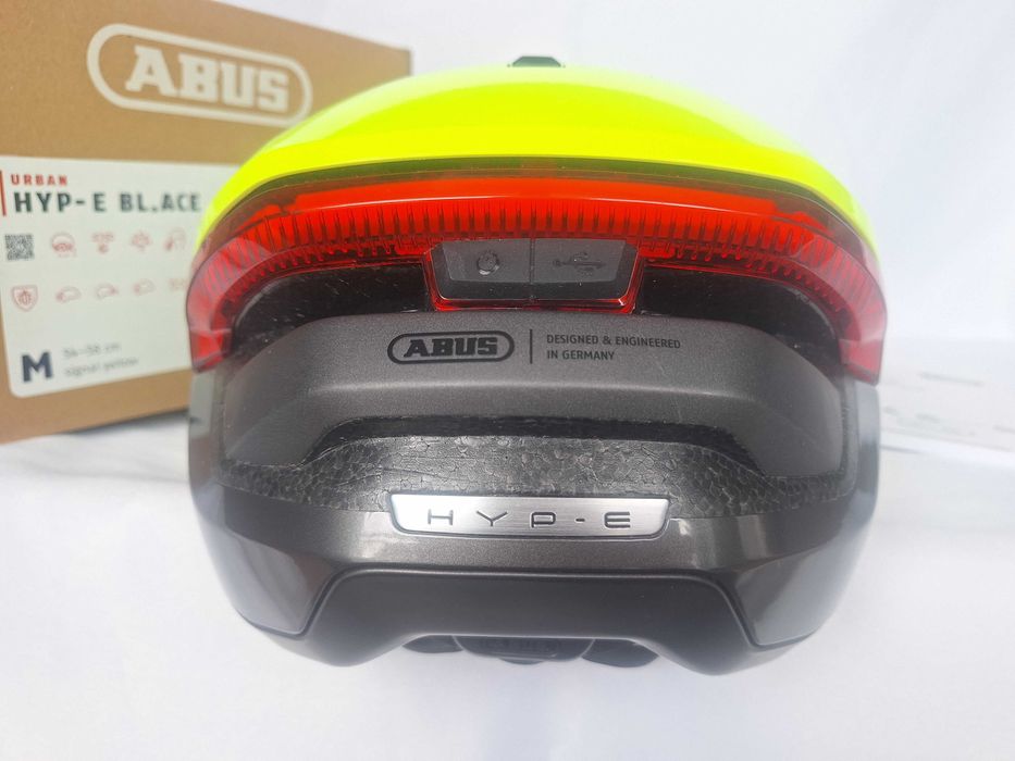 Kask rowerowy miejski Abus Hyp-e BL. Ace Signal Yellow M 54-58cm