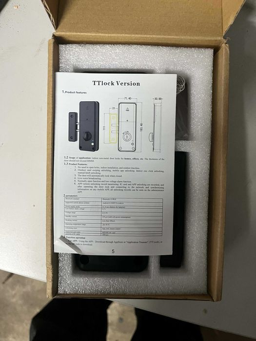 Zamek Bluetooth TTLock | Karta IC | Aplikacja | Do Biura i Domu