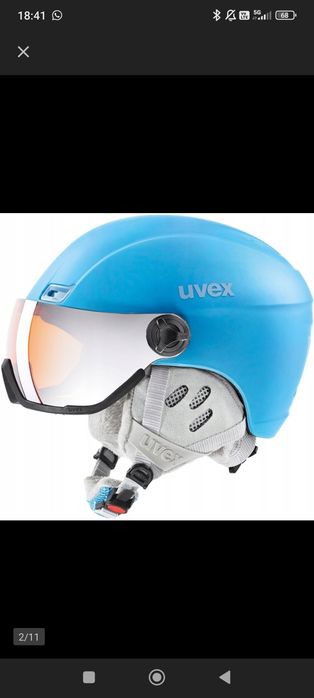 Kask narciarski UVEX Damski Hlmt 400 visor style 53-58cm