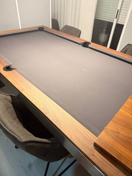 Mesa de jantar conversível em bilhar e ping pong